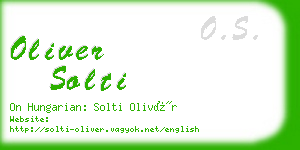 oliver solti business card